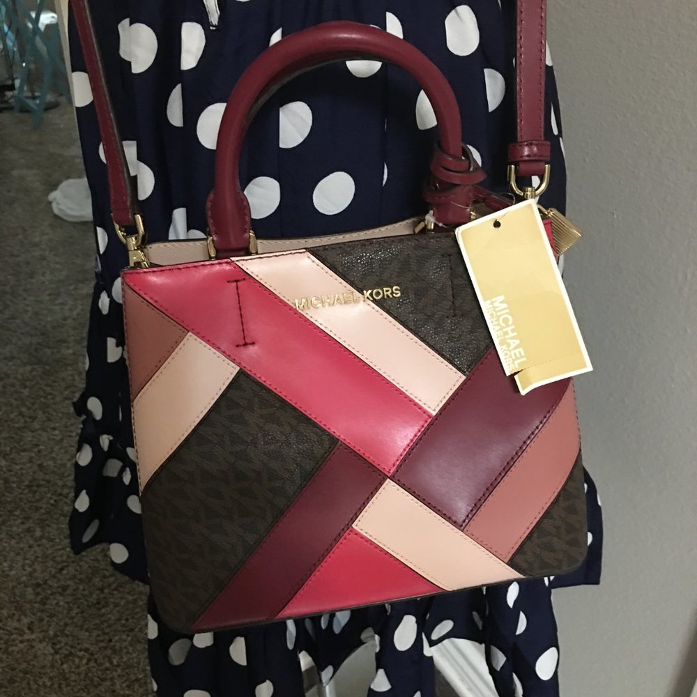 Michael Kors Small Colorblock Crossbody - So Gorgeous Leather BrShelf